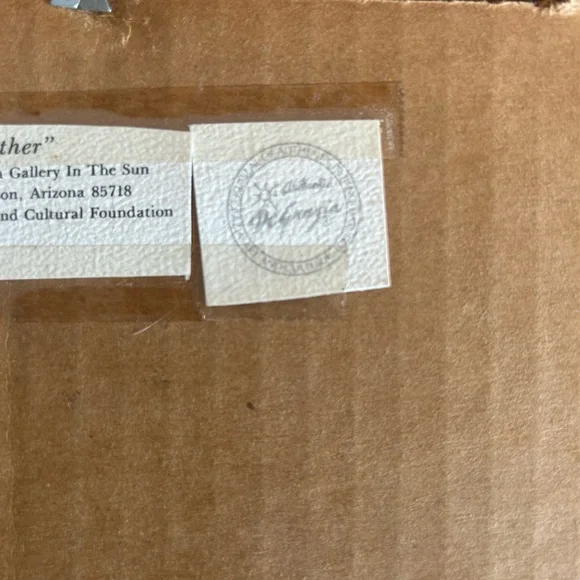 DeGrazia Art Apache Mother Baby Vtg Signed Matted Frame Southwest 12x15 - Picture 12 of 12